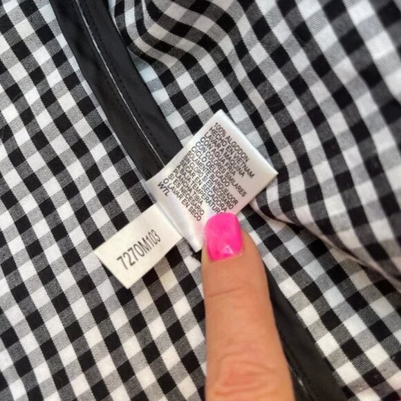 NWT Black and white wrap ruffled tie Top S $90 - Picture 7 of 10